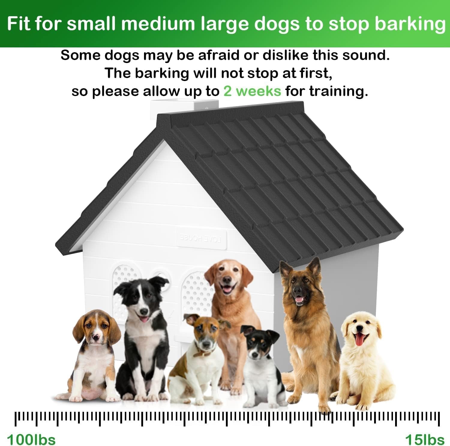 Anti Barking Device, Ultrasonic Dog Barking Silencer, Dog Bark Deterrent Devices with 4 Modes, 50FT anti Barking Device for Dogs Outdoor/Indoor, Dog Barking Control Devices, Bark Box