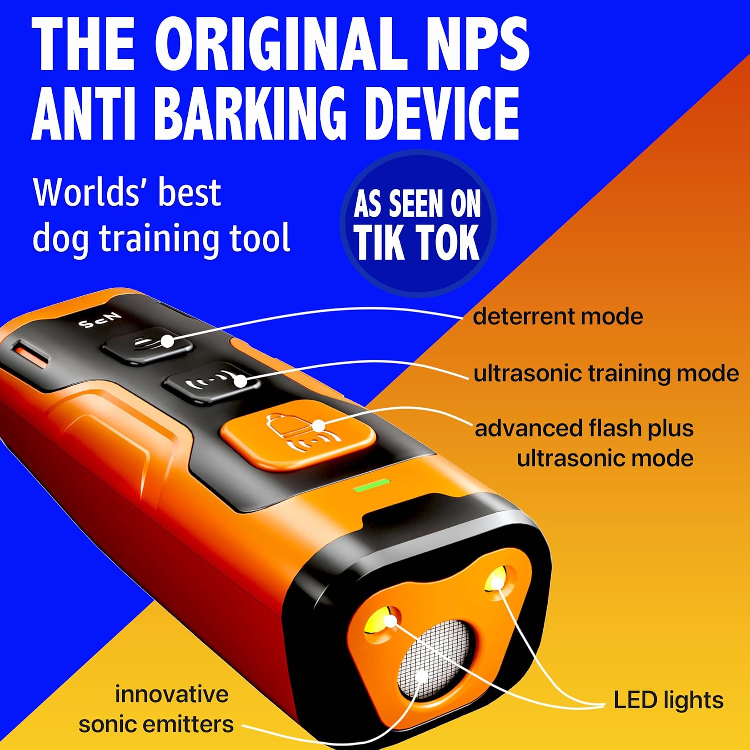 2024Release Dog Bark Deterrent Device Stops Bad Behavior | No Need Yell or Swat, Just Point to a Dog (Own or Neighbor'S) Hit the Button | Long-Range Ultrasonic, Alternative to Painful Dog Shock Collar