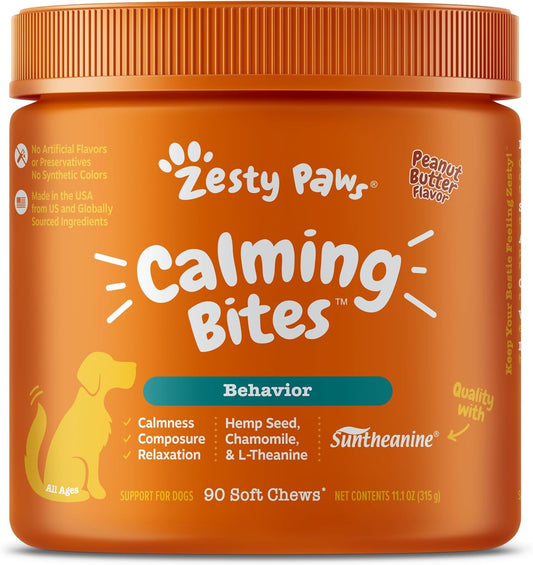 Calming Chews for Dogs Composure & Relaxation for Everyday Stress & Separation Peanut Butter 90 Count