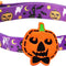 8 Patterns Halloween Darkness Deserted Castle Designer Adjustable Dog Collar with Decoration, Small, Neck 12"-16"